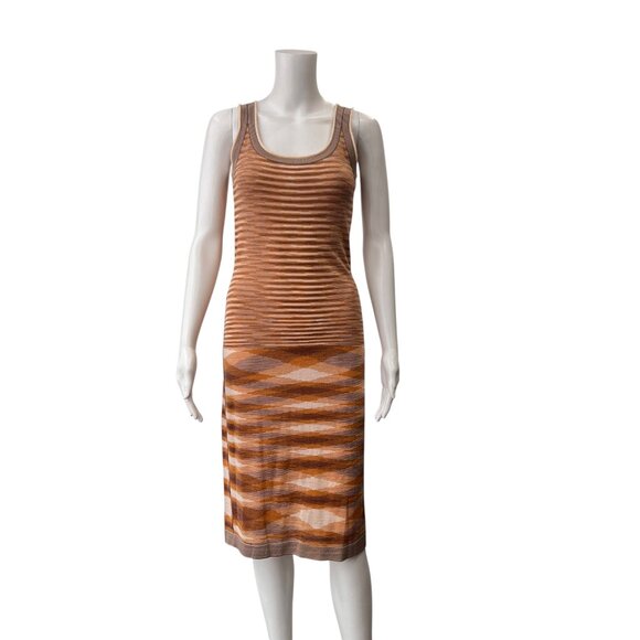 Missoni Knit Stripe Midi Scoop Neck Sweater Shift Dress size 2 - Picture 1 of 7
